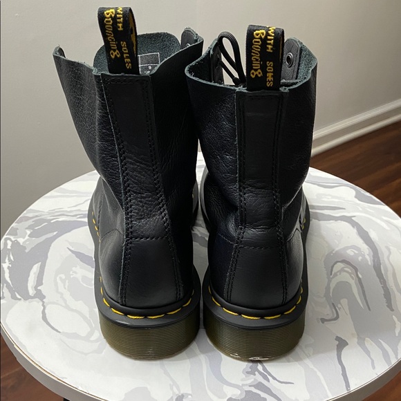 Dr. Martens 1460 Pascal Virginia Leather Black Lace Up Boots Size US 9 AW004 - Picture 5 of 8